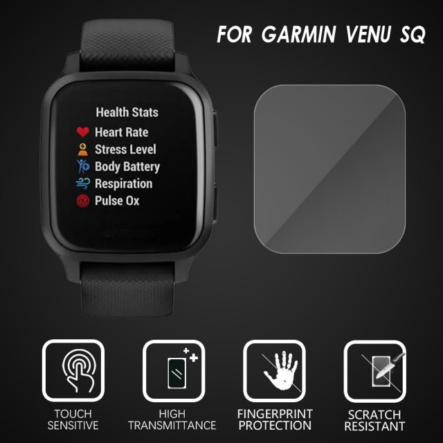 1/2Pcs Soft Tempered Glass Protective Film For Garmin Venu S - 图0