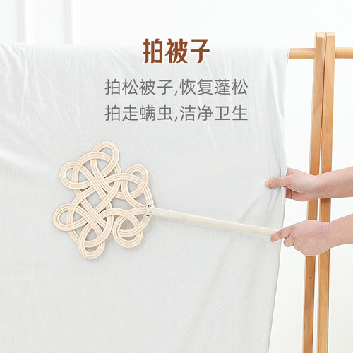 羽绒服拍打神器晒被子棉衣棉被拍打器仿真藤条编织蓬松家用除尘拍 - 图0