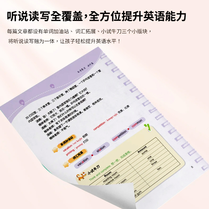 全3册】小学英语晨读美文经典晨读21天阅读提升计划小学生1-6年级英语口语练习书同步一二三四五六年级英语晨读美文100篇每日一读-图3