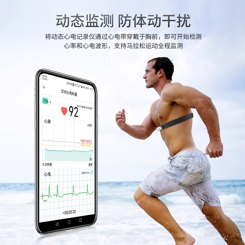 乐普24小时动态心电监护仪心电图机家用记录心脏监测器心率监测仪