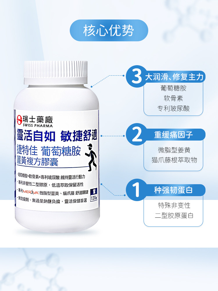 swisspharma软骨素成年人关节氨糖 SWISSPHARMA海外氨基葡萄糖