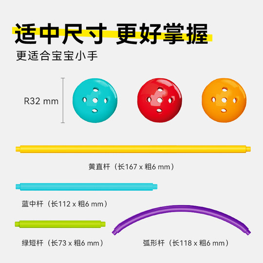 Geometric three-dimensional thinking building blocks for 3-6-10 years old