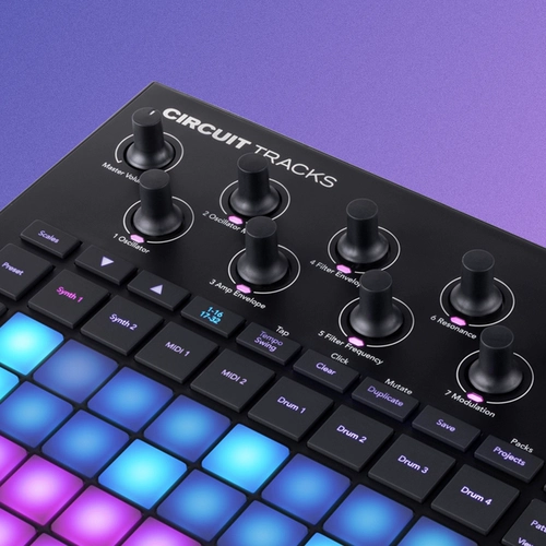 Novation Novison Circuit отслеживает музыкальную музыку Рабочая станция электронная синтерия Midi клавиатура