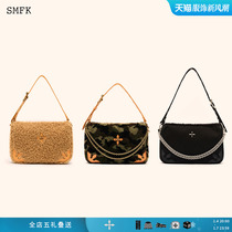 SMFK Classic Kitty big cat pack B0004B2 FR CM Cross flower retro cow leather handbag