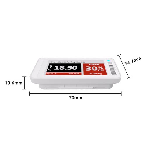 GICISKY2.1英寸电子货架价签连锁商场图书馆价格展示牌蓝牙版超低功耗极速好用同步改价标签贴纸蓝牙版-图3