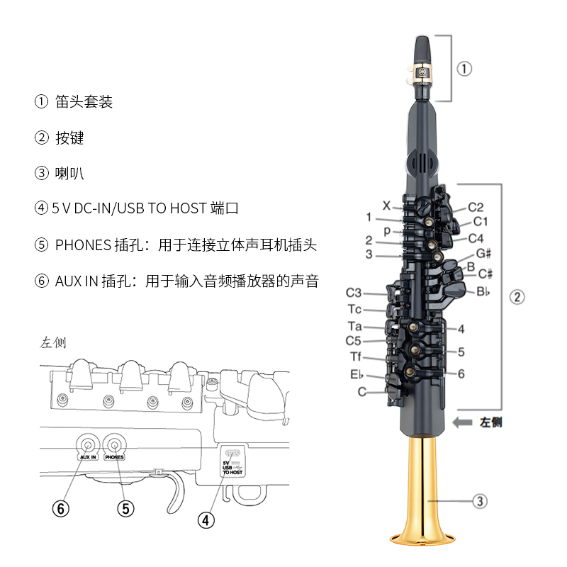 雅马哈YDS-150电子萨克斯 专业成人初学演奏 进口电吹管 中音高音 - 图1