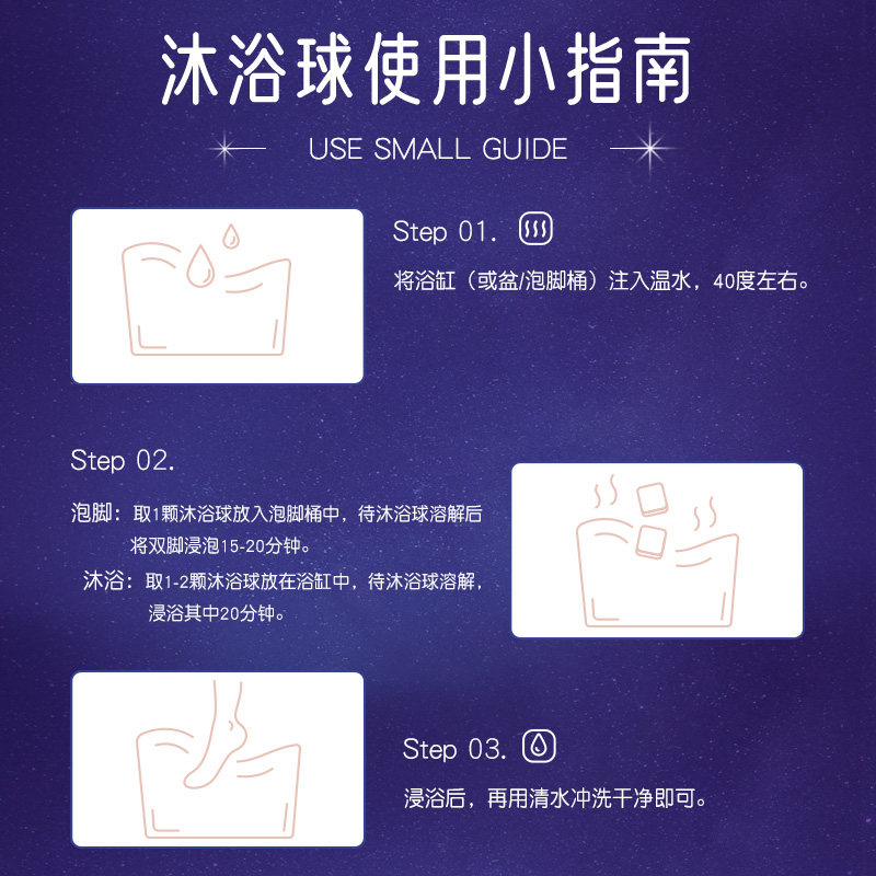 孤独少女精油星辰大海沐浴球沐浴盐 孤独少女泡澡药包