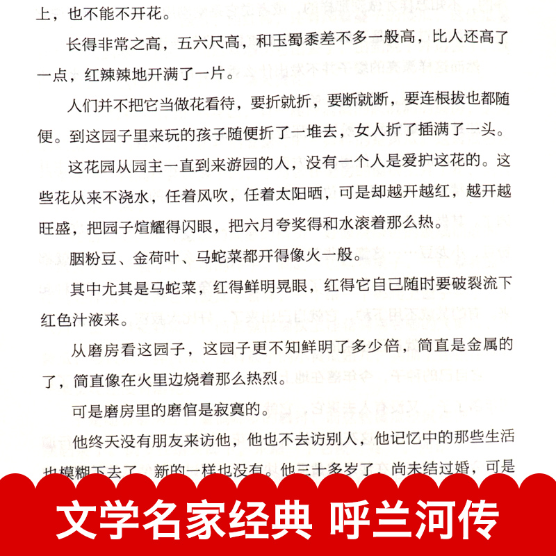 呼兰河传长篇小说故事集励志文学名著读物青少年初中高中生课外阅读书籍分级阅读名师辅导中国当代文学硬壳书籍-图1