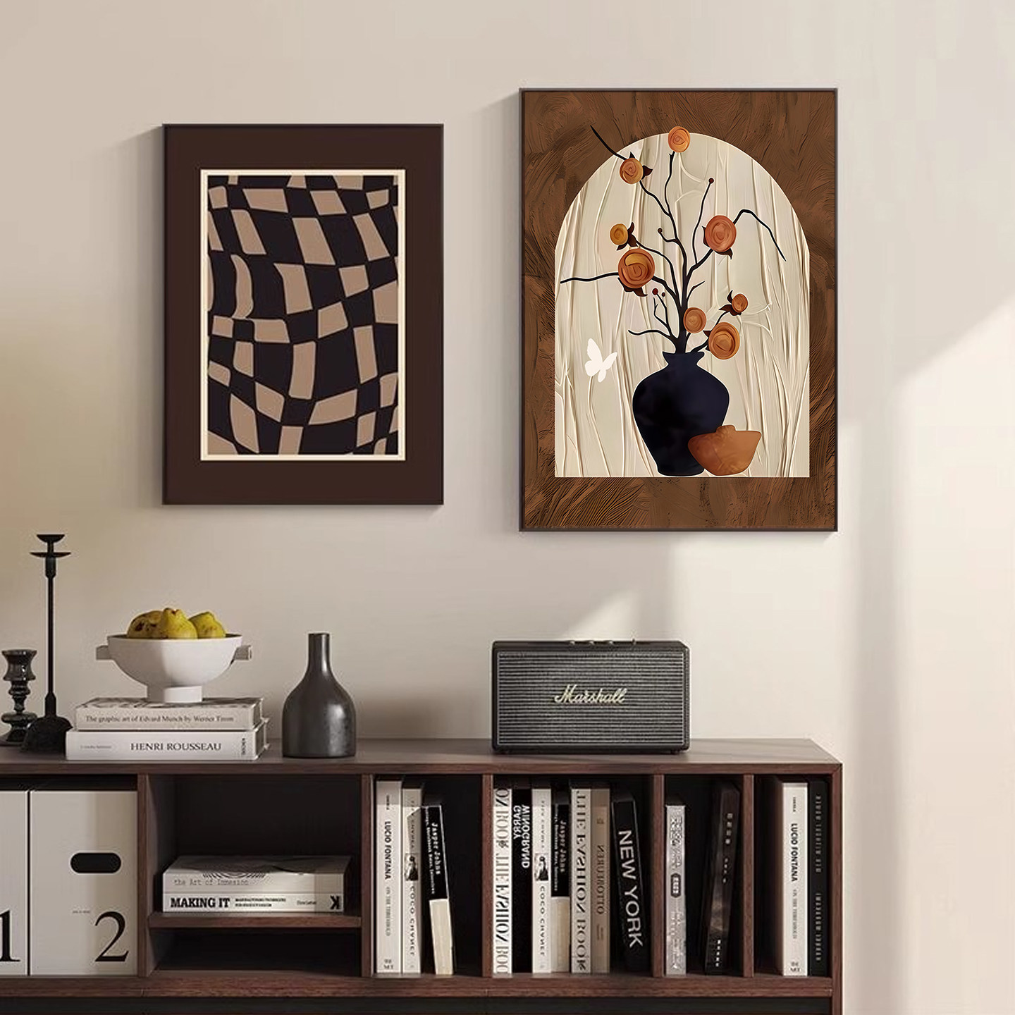 复古桌面摆台画法式客厅餐厅装饰画中古风柿柿如意沙发背景墙挂画,淘宝优惠券,粉丝福利购,淘宝优惠卷