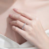 Luxury Pearl PT950 platinum diamond ring seven princesses row of diamonds row of rings cultured diamond ring genuine