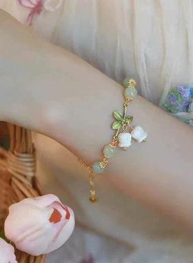 新中式铃兰花手链女小清新