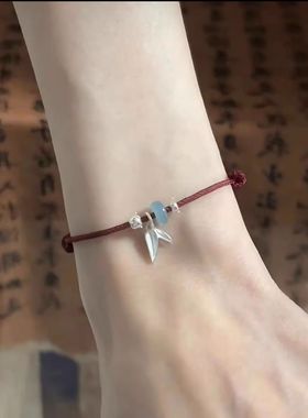 小红绳清冷感上岸竹节小众百搭手绳新中式情侣手链送女友礼物