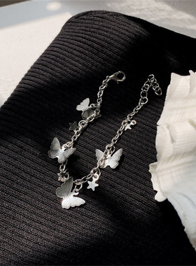 手链女生小众双层叠戴星星手镯