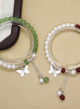 流苏珍珠手链小众森系情侣款