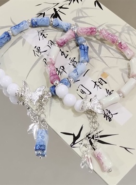 爆款中式竹节手链女古风小众