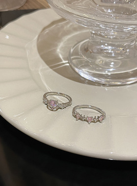 食指戒可调节锆石个性可爱甜美