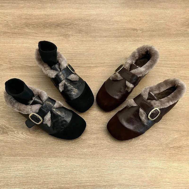 芸沃薇玛尚唛精选秋冬款玛丽珍毛毛鞋法式复古加绒深口单鞋女年,淘宝优惠券,粉丝福利购,淘宝优惠卷