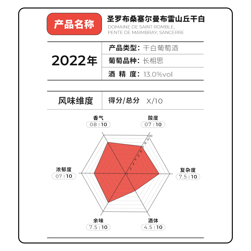 【PK Silex又一力作】法国圣罗布桑塞尔曼布雷山丘长相思白葡萄酒 - 图3