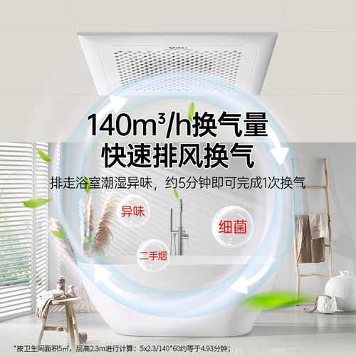 公牛集成吊顶换气扇强力厨房卫生间家用通用排气抽风机排风扇 - 图1