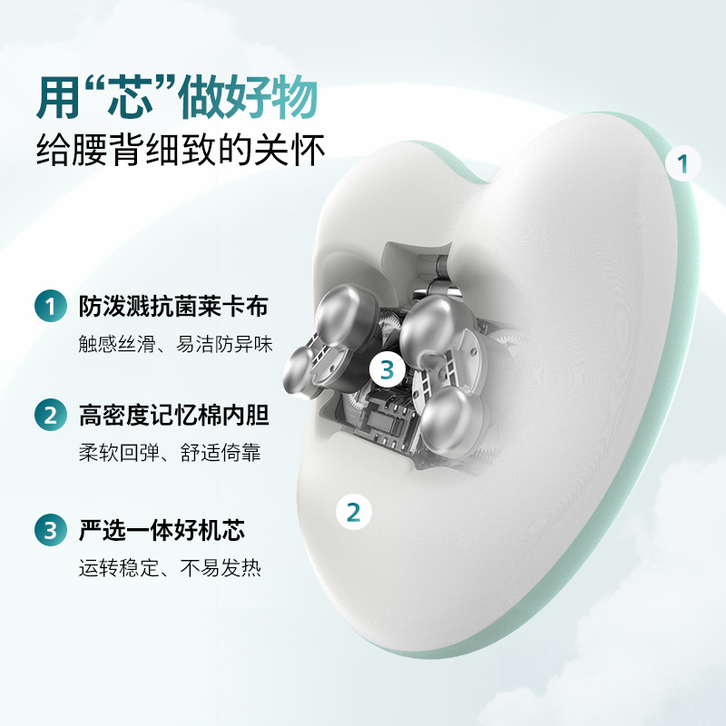 飞利浦按摩仪器背部腰部颈椎肩颈仪抱枕全身多功能靠垫生日礼物 - 图3