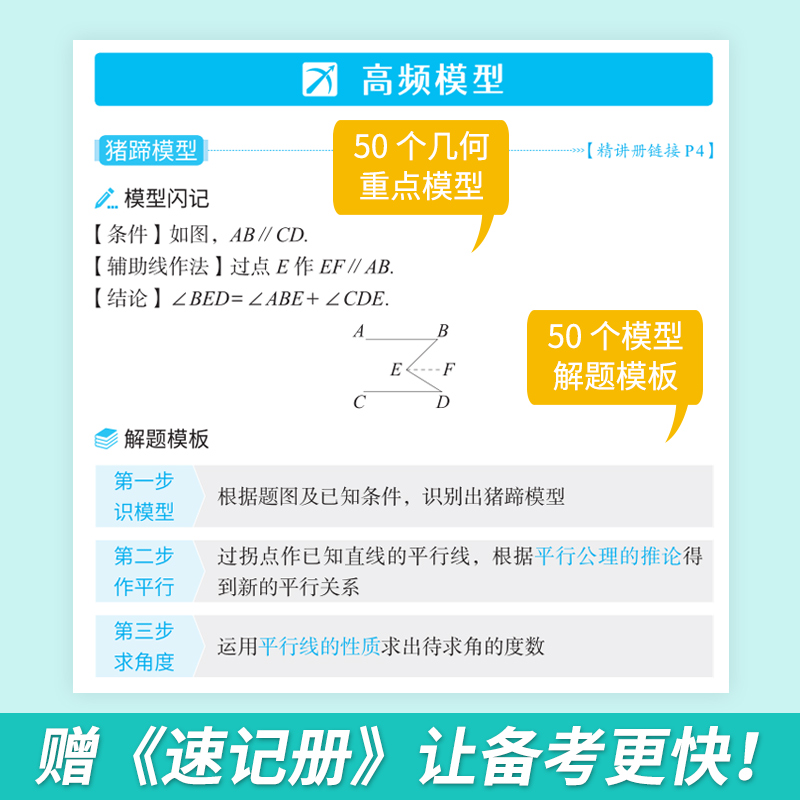 【官方店】2023中考响云箭函数几何快训 初中数学基础压轴题几何模型专项训练大全 初三二次函数辅助线复习资料九年级可搭万唯中考