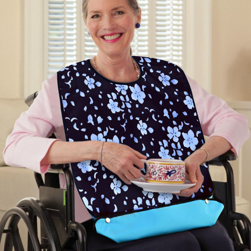 老年人防漏饭口水巾护理用老人吃饭围兜防油溅喂饭围嘴围裙多功能,淘宝优惠券,粉丝福利购,淘宝优惠卷