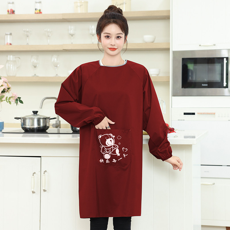 围裙家用厨房女防水防油餐饮长袖卡通时尚反穿工作服定制大人罩衣,淘宝优惠券,粉丝福利购,淘宝优惠卷