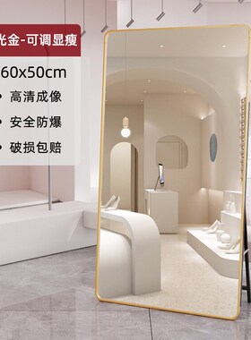 全身镜试衣镜服装店直播美颜显瘦网红卧室家用落地大镜子穿衣镜