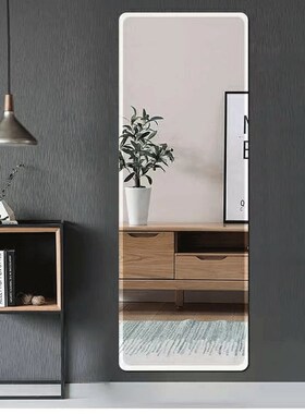 镜子贴墙全身镜粘贴穿衣镜自粘免打孔壁挂高清简约玻璃镜家用宿舍