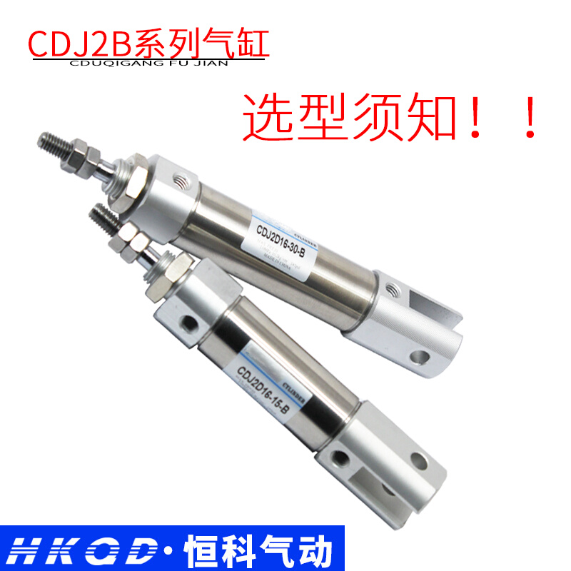 不锈钢迷你气缸双耳CJ2D/CDJ2D10/16-5/10/15/30/50/60-B气缸附件 - 图2