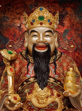 东来紫重工宝相聚宝盆如意财神铸造手工铜摆件家居摆件工艺摆件