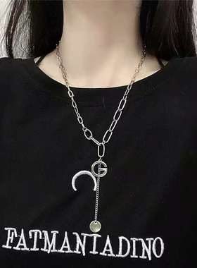 字母小众设计感ins冷淡风锁骨链