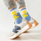 Trendy mid-calf ຊາວຫນຸ່ມນັກສຶກສາບ້ວງ socks ກິລາ socks