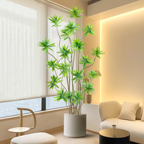 Simulation green plant lily bamboo indoor large potted high biomimetic flower tree living room light and luxurious decorative pendulum fake plant