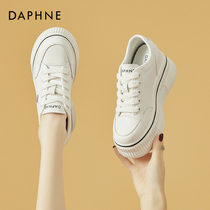 Daphne Daphne inside heightening 7 5CM small white shoes womens thick bottom small sub casual genuine leather pine pastry shoes