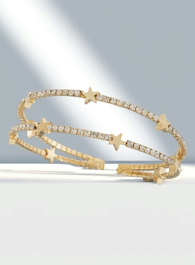 星星手镯开口可调节手饰