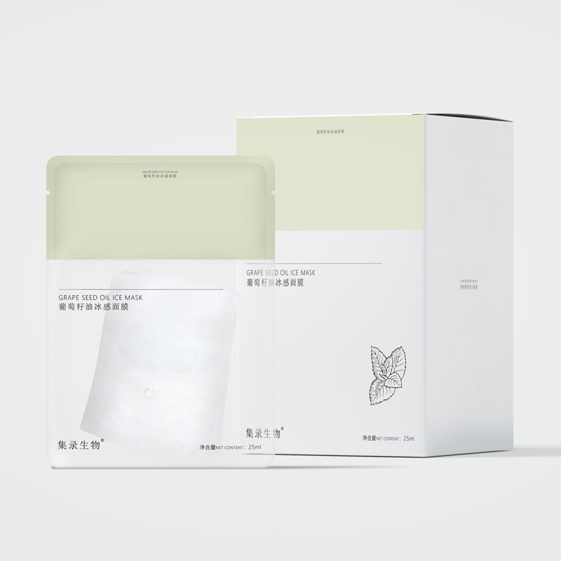 集录生物堇肤录葡萄籽油冰感面膜 集录生物贴片面膜