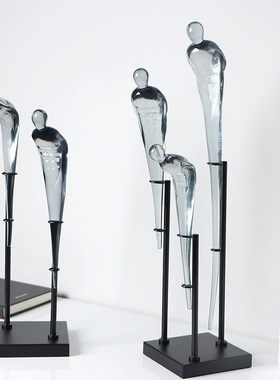 简约现代前台树脂迎宾人物摆件