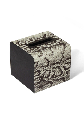 简约现代餐厅皮革纸巾盒摆件