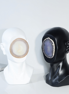 北欧风格抽象人脸树脂装饰摆件