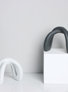 现代简约客厅创意几何陶瓷摆件