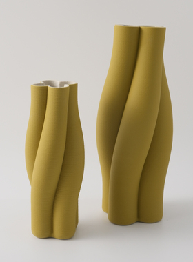 简约现代3D打印陶瓷花瓶轻奢桌面