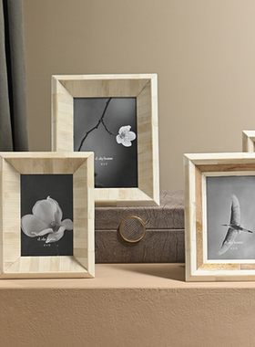 现代轻奢客厅牛骨6寸7寸相框相框