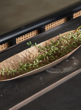 侘寂风厨房铝制托盘摆件