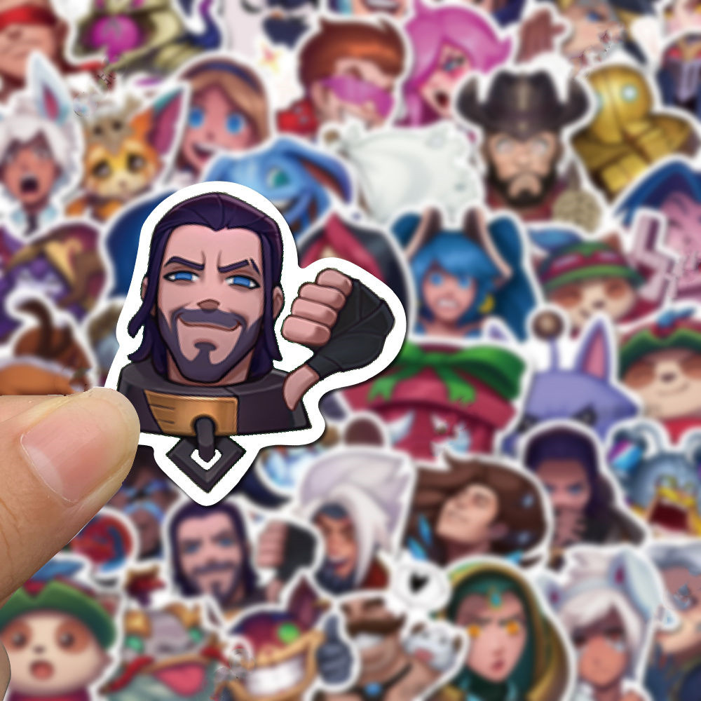 50张英雄联盟贴纸lol表情包手机贴纸后壳沙雕创意装饰防水贴纸。,淘宝优惠券,粉丝福利购,淘宝优惠卷