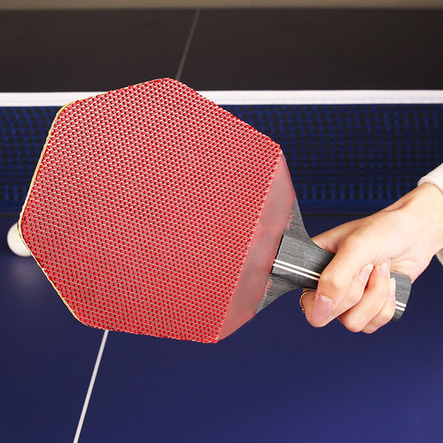 长胶乒乓球拍手工拍JEELS吉乐六角形长胶拍子碳素长反胶乒乓拍 - 图0