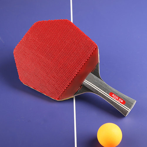 长胶乒乓球拍手工拍JEELS吉乐六角形长胶拍子碳素长反胶乒乓拍 - 图3