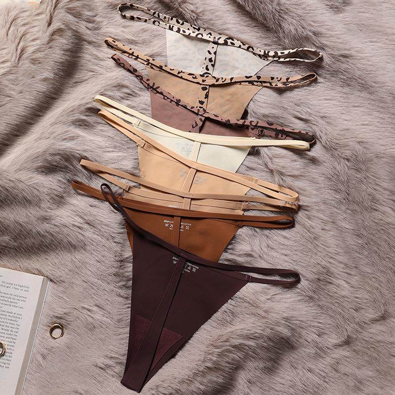 低腰性感t裤无痕冰丝大码纯欲一根绳内裤 动物纹运动速干丁字裤女,淘宝优惠券,粉丝福利购,淘宝优惠卷