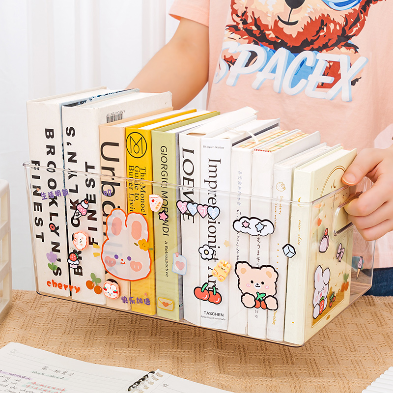 亚克力透明书立ins风桌面收纳盒 missart文具笔筒