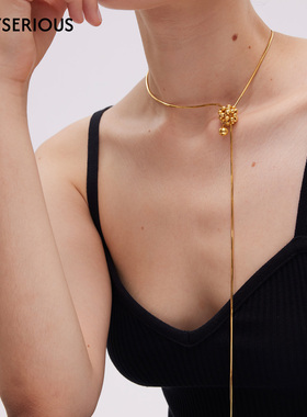 YUAN FIELD 2025秋季新款秋花项链纯色女设计感气质复古小众项链